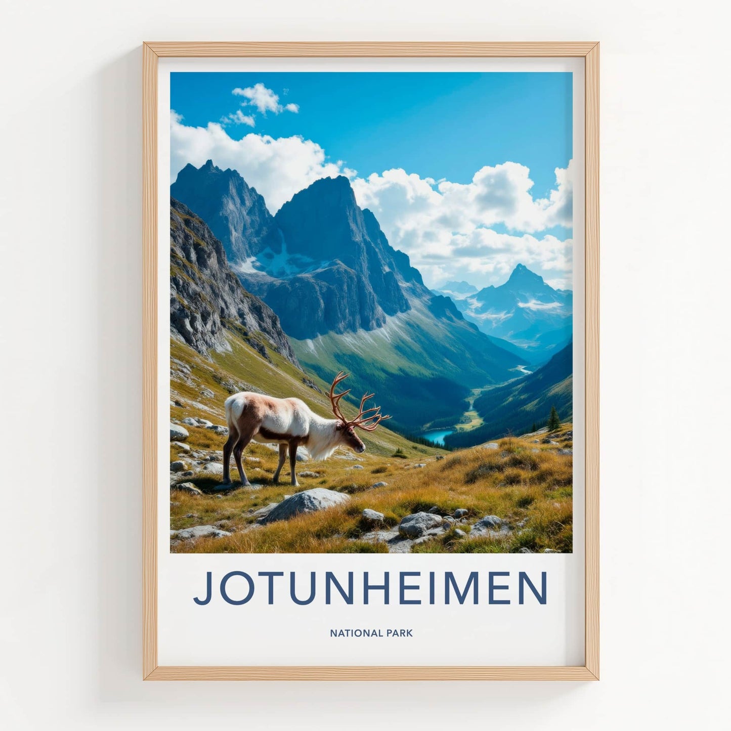 Jotunheimen National Park Poster - Norway Art Print - Wild Reindeer Vista Gift