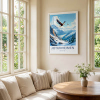 Jotunheimen National Park Poster - Norway Fine Art - Mountain Eagles Fly Gift