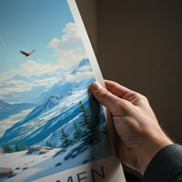 Jotunheimen National Park Poster - Norway Fine Art - Mountain Eagles Fly Gift