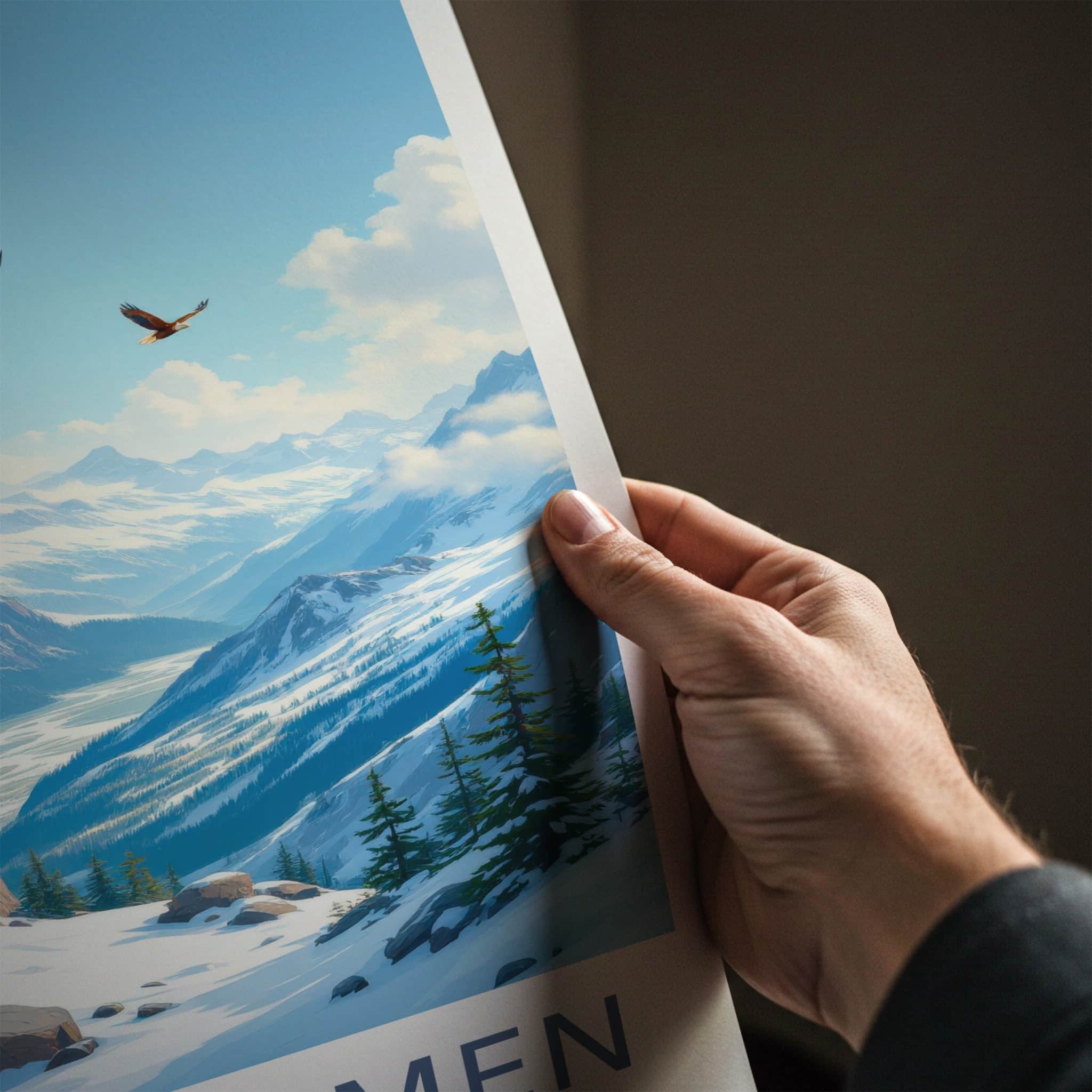 Jotunheimen National Park Poster - Norway Fine Art - Mountain Eagles Fly Gift