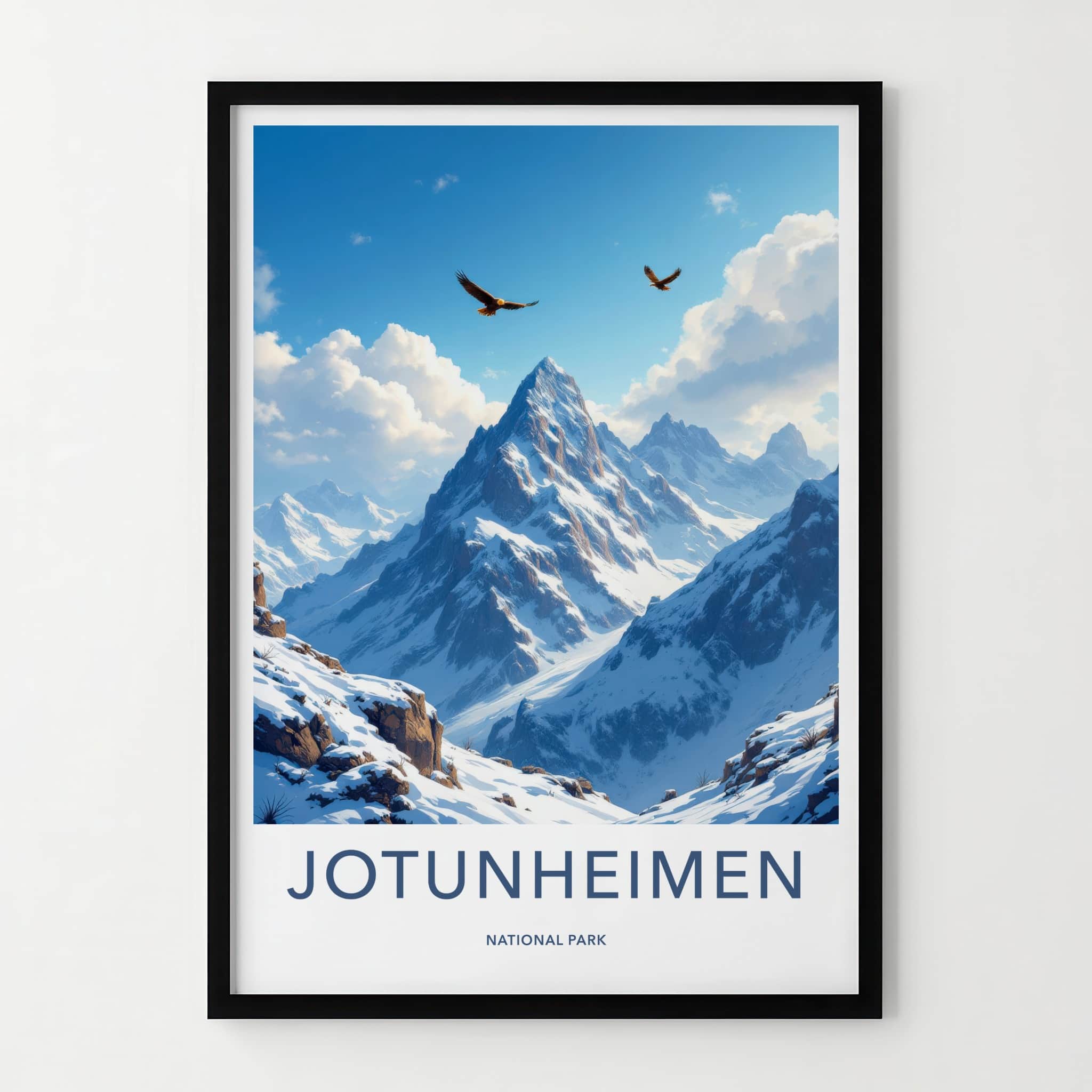 Jotunheimen National Park Poster - Norway Fine Art - Soaring Eagles Mountains Gift