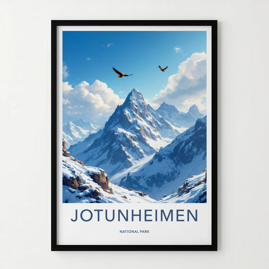 Jotunheimen National Park Poster - Norway Fine Art - Soaring Eagles Mountains Gift