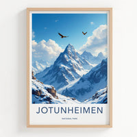 Jotunheimen National Park Poster - Norway Fine Art - Soaring Eagles Mountains Gift