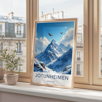 Jotunheimen National Park Poster - Norway Fine Art - Soaring Eagles Mountains Gift