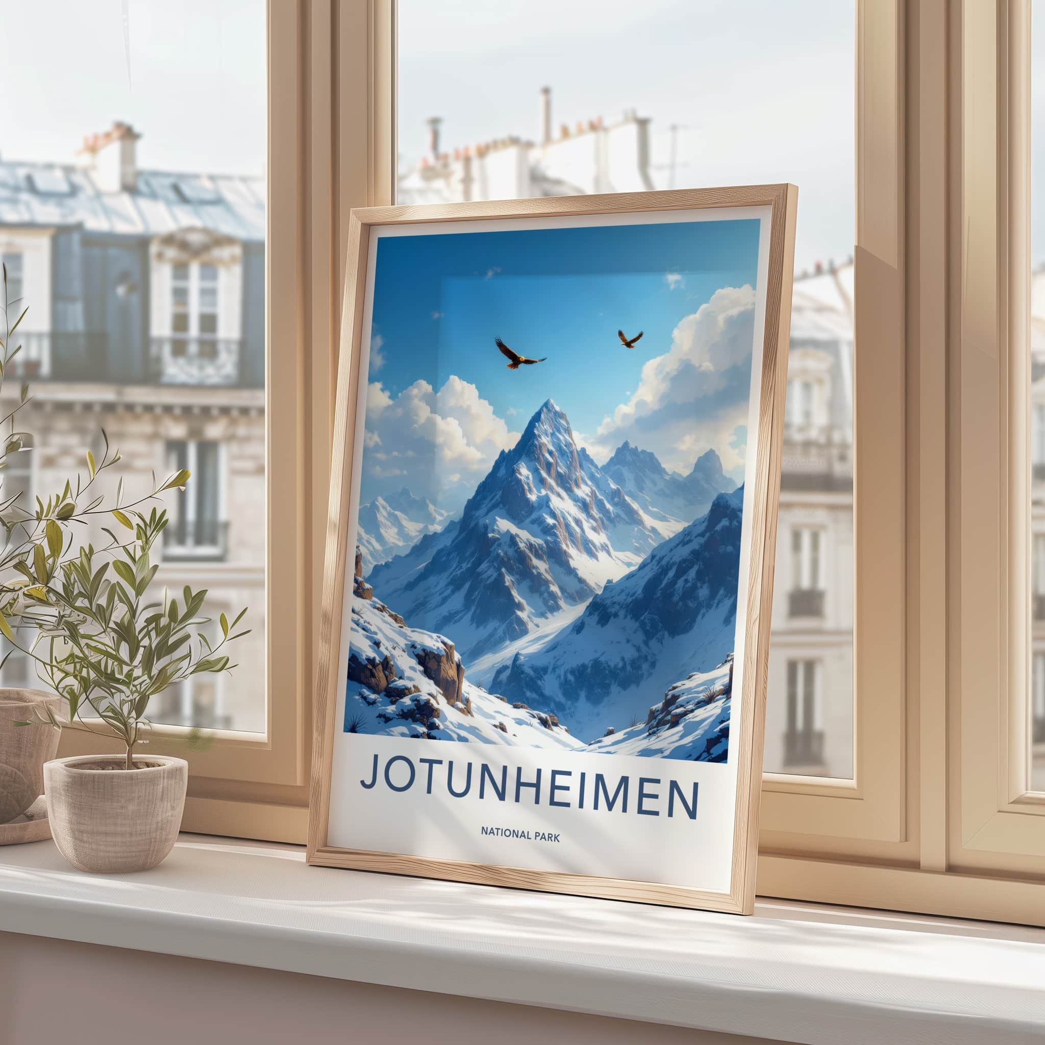 Jotunheimen National Park Poster - Norway Fine Art - Soaring Eagles Mountains Gift
