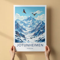Jotunheimen National Park Poster - Norway Wall Art - Flying Eagles Peaks Gift