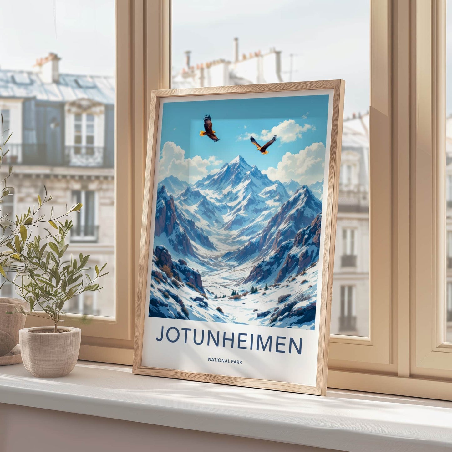 Jotunheimen National Park Poster - Norway Wall Art - Flying Eagles Peaks Gift