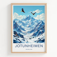 Jotunheimen National Park Poster - Norway Wall Art - Flying Eagles Peaks Gift