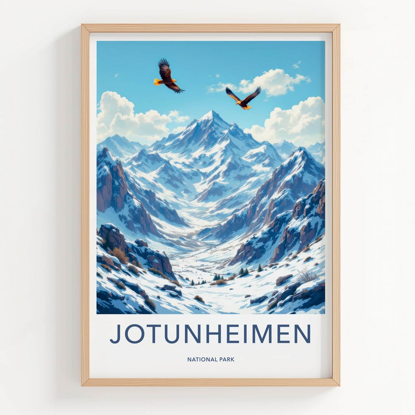 Jotunheimen National Park Poster - Norway Wall Art - Flying Eagles Peaks Gift