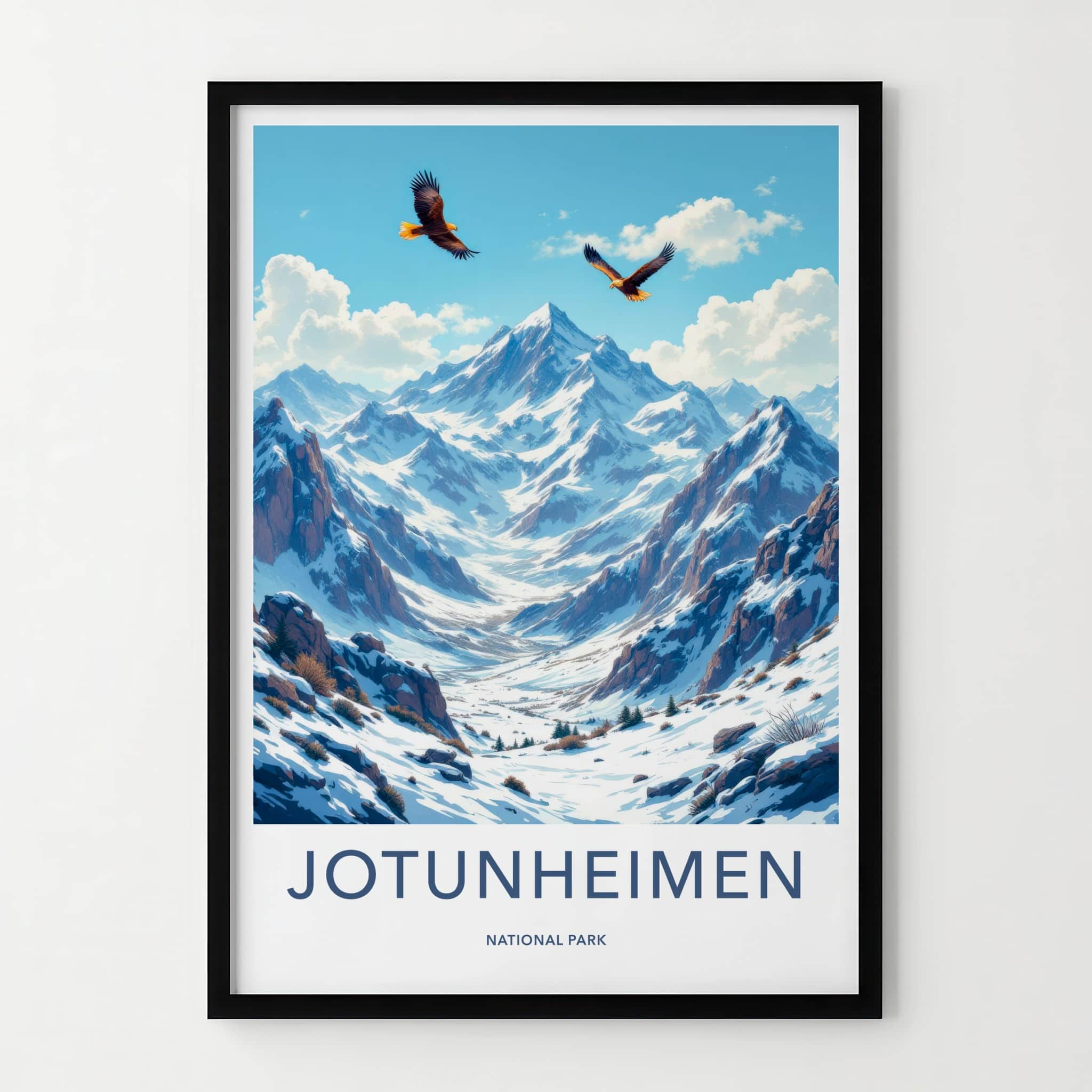 Jotunheimen National Park Poster - Norway Wall Art - Flying Eagles Peaks Gift