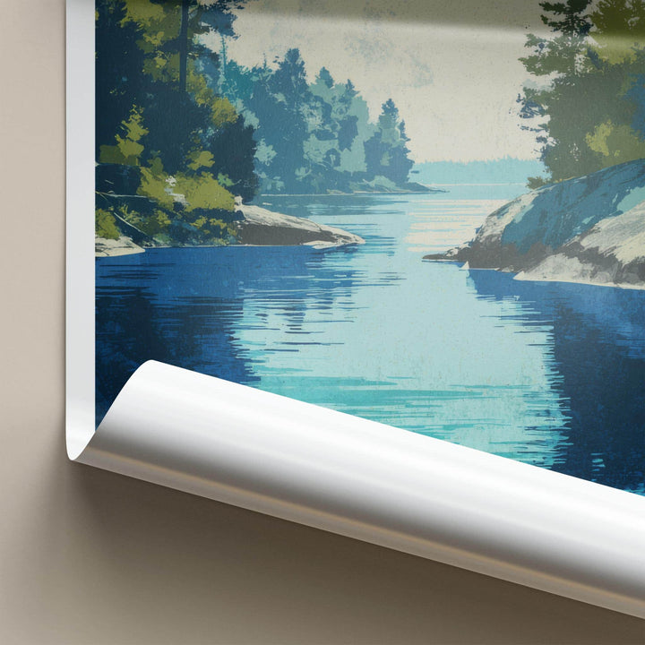 Kabetogama Poster - Minnesota Travel Art - Vivid Lake Forest Home Decor