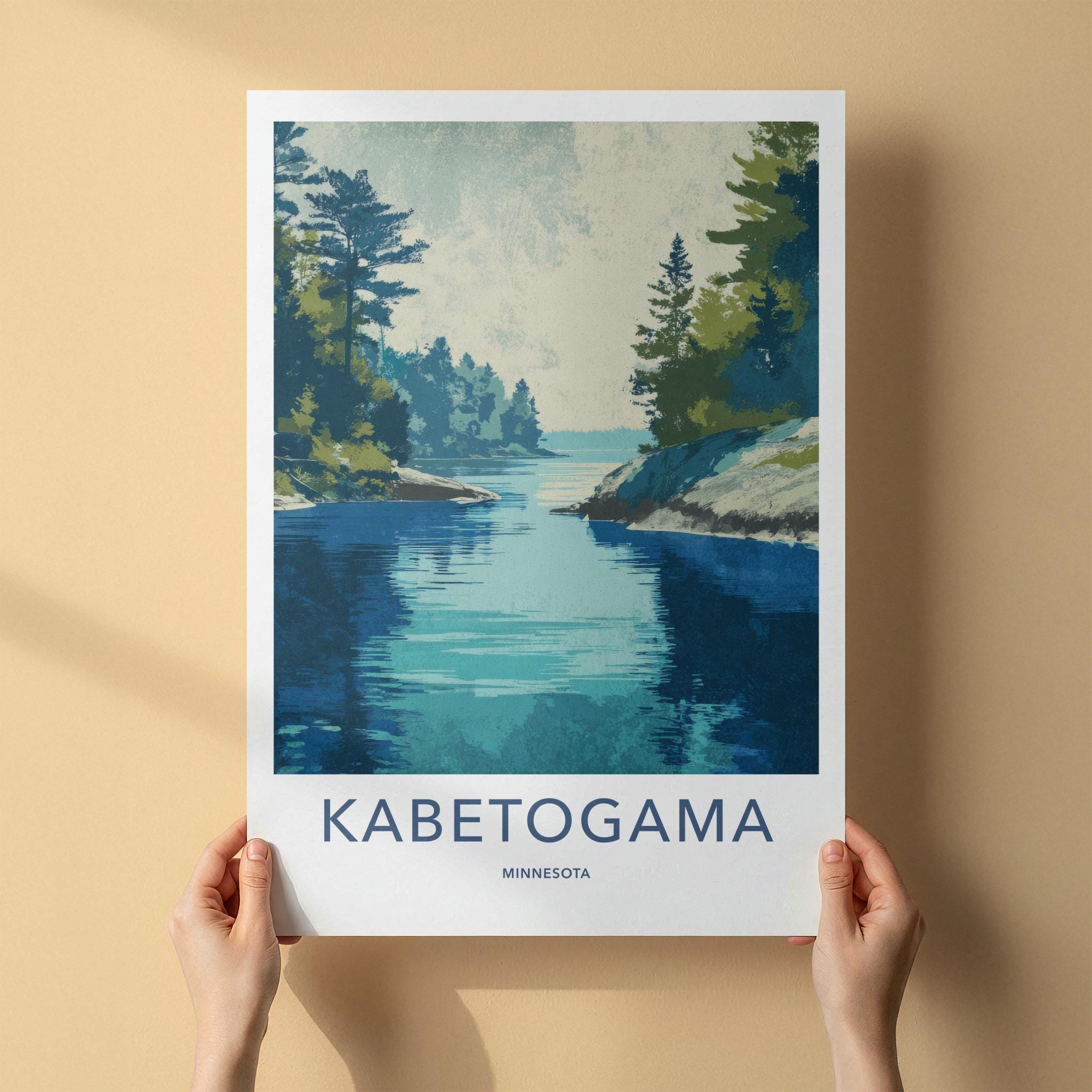 Kabetogama Poster - Minnesota Travel Art - Vivid Lake Forest Home Decor