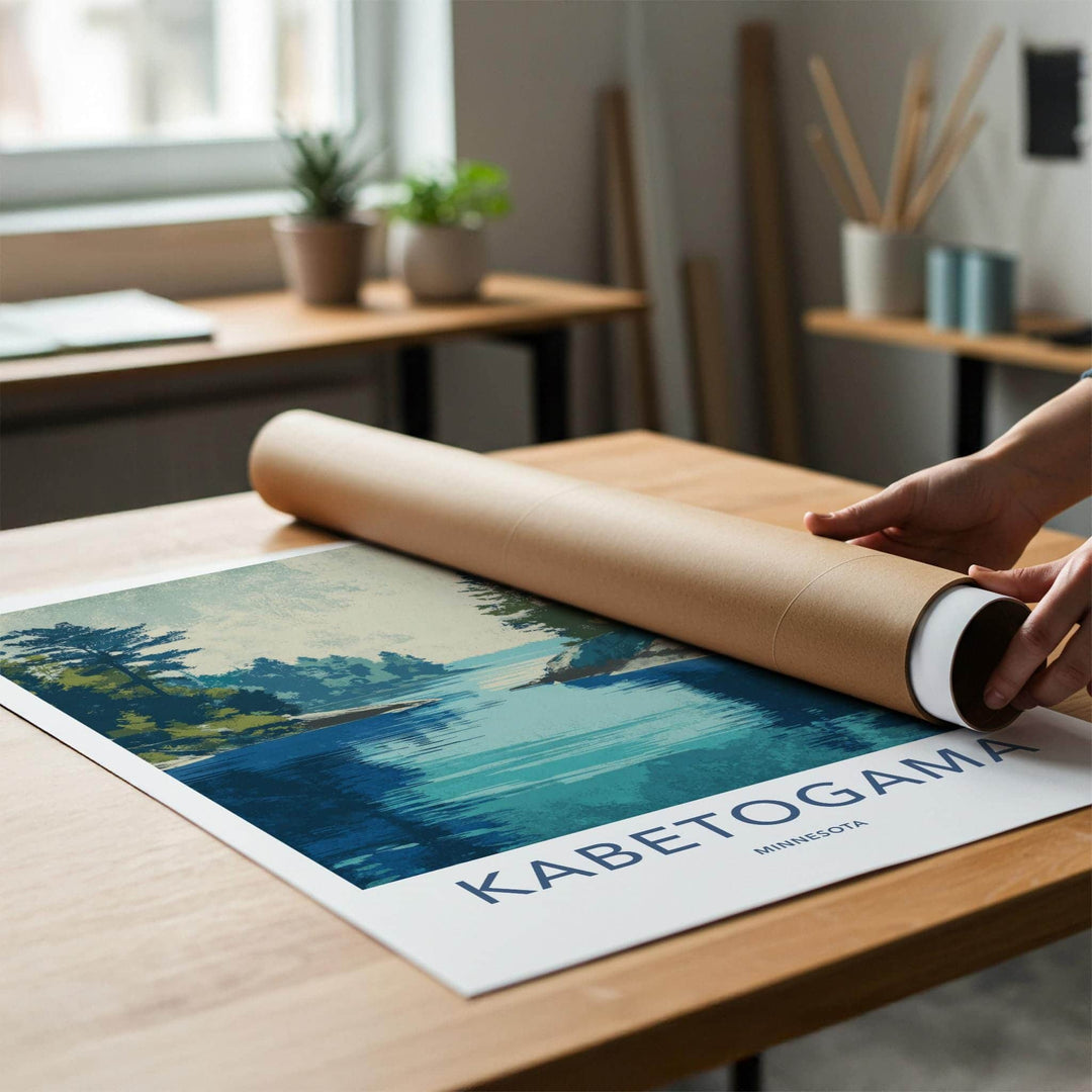Kabetogama Poster - Minnesota Travel Art - Vivid Lake Forest Home Decor