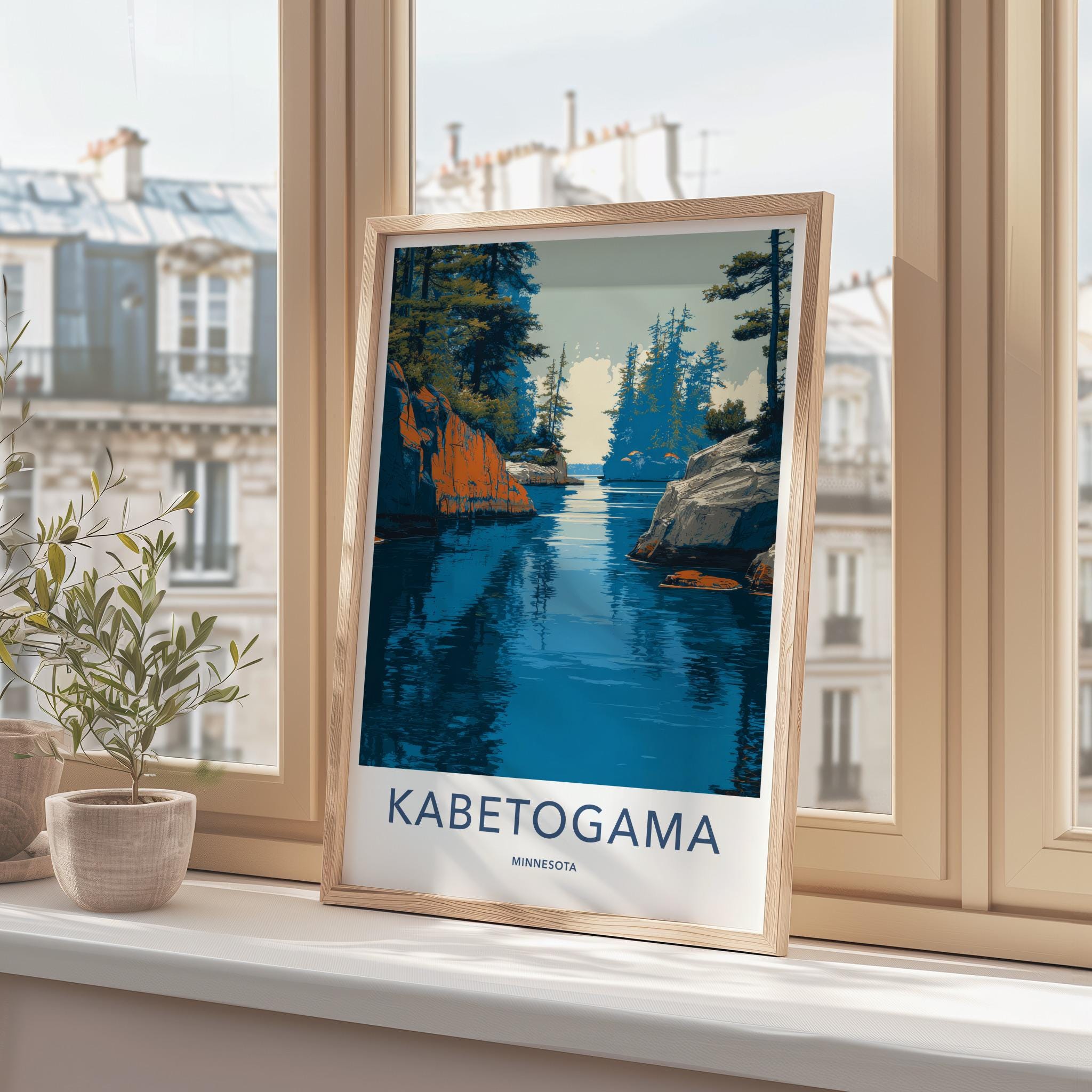 Kabetogama Poster - Minnesota Wall Art - Blue Lake Shores Home Decor
