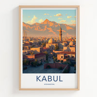 Kabul Poster - Afghanistan Wall Art - Warm Sunset Cityscape Home Decor
