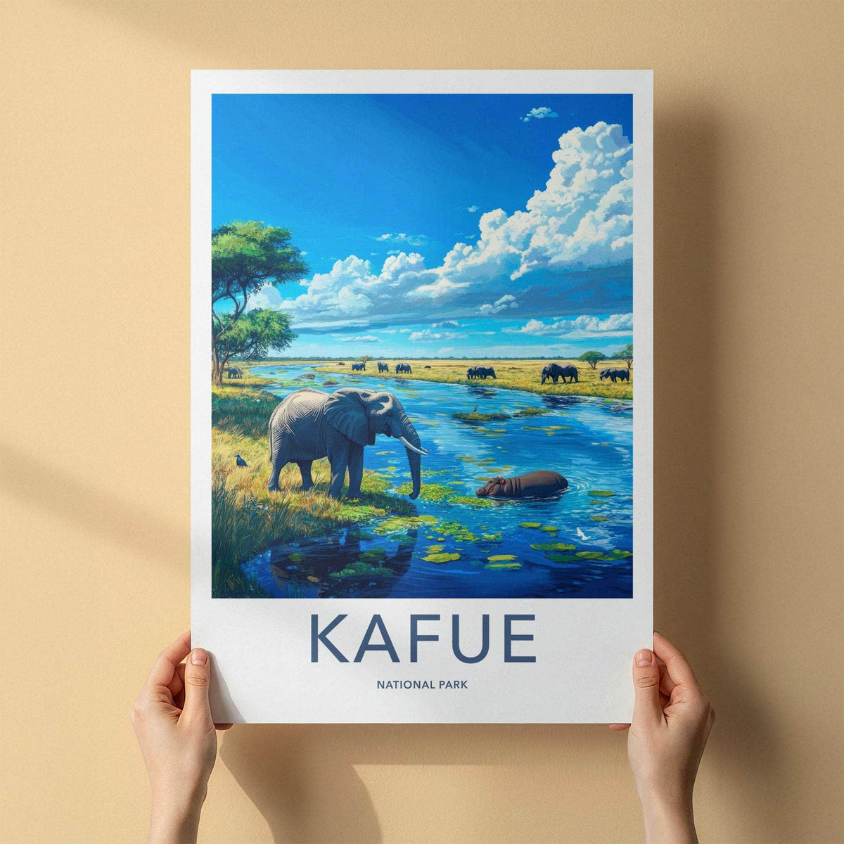 Kafue National Park Poster - African Safari Art