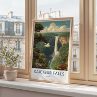 Kaieteur Falls Poster - Guyana Art Print - Majestic Jungle Waterfall Gift