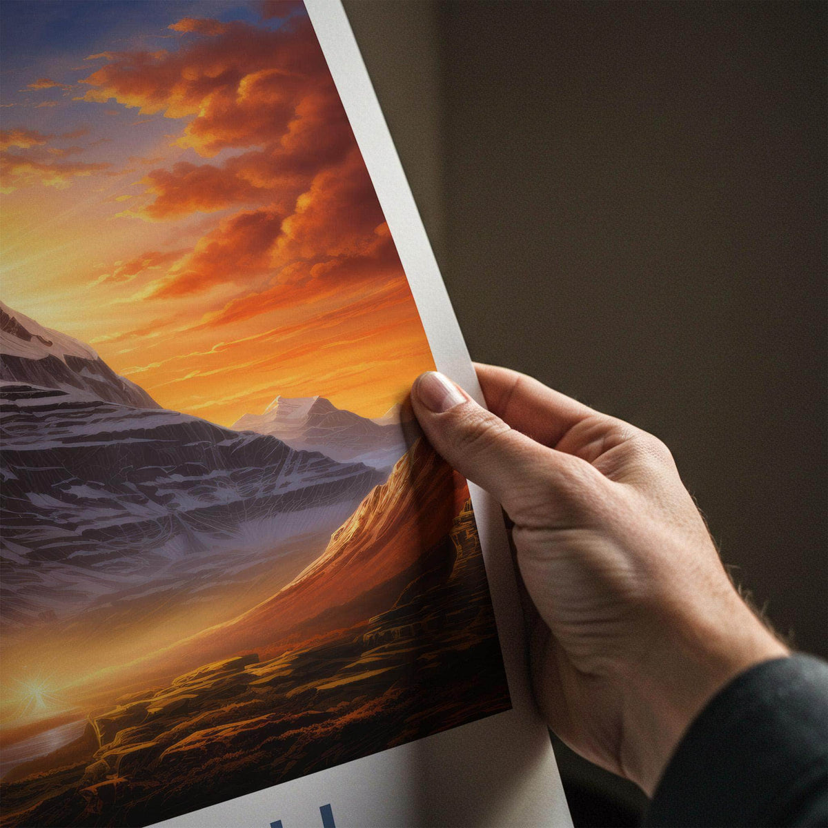 Kailash Poster - Himalaya Wall Art With Shiva Meditation And Snow
