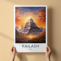Kailash Poster - Himalaya Wall Art With Shiva Meditation And Snow