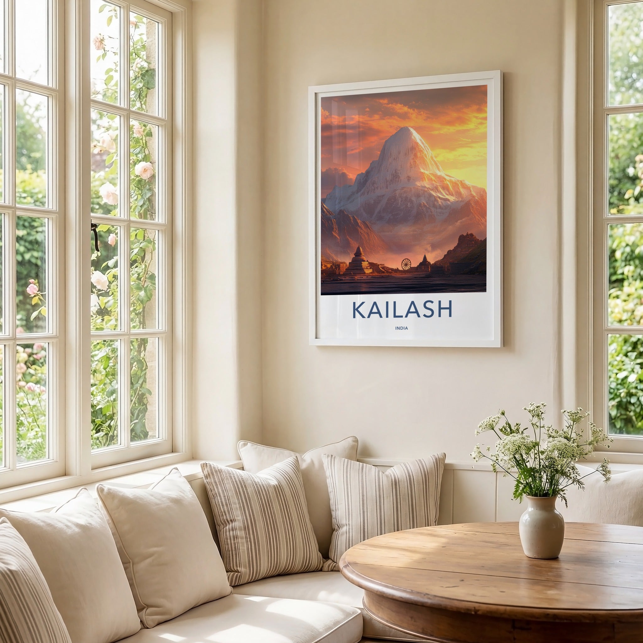 Kailash Poster - India Travel Art - Uttarakhand Sacred Summit Home Decor
