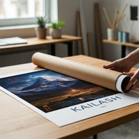 Kailash Poster - Tibet Travel Art - Mystic Mountain Glow Home Decor