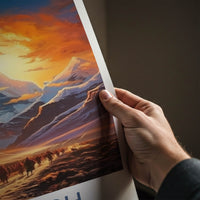 Kailash Poster - Tibet Travel Art - Pilgrims Mountain Sunset Home Decor