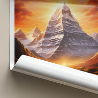 Kailash Poster - Tibet Travel Art - Radiant mountain peak Home Decor