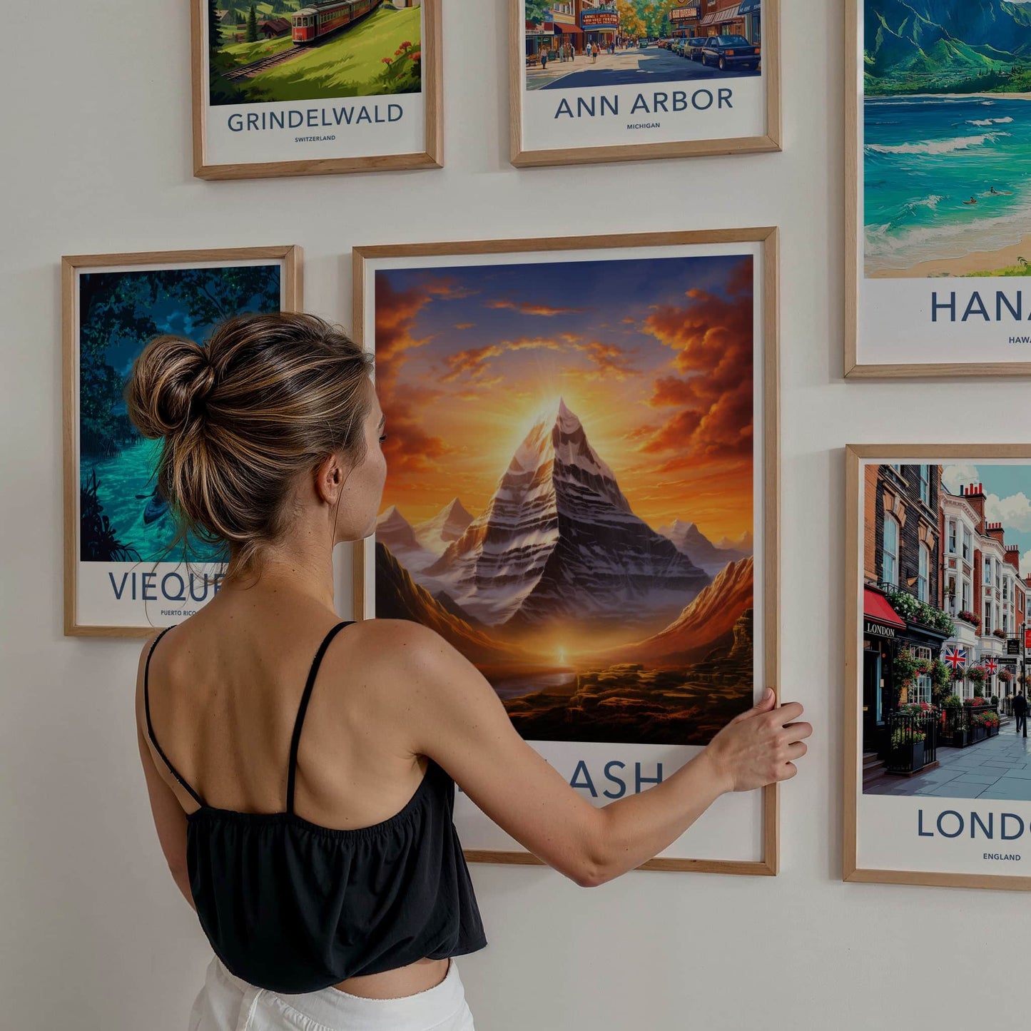 Kailash Poster - Tibet Travel Art - Radiant mountain peak Home Decor
