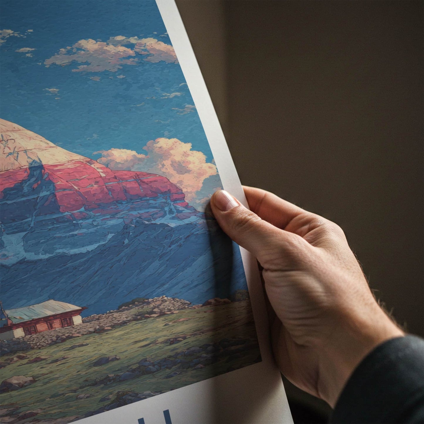 Kailash Poster - Tibet Travel Print - Mountain Prayer Flags Home Decor