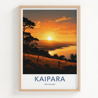 Kaipara Poster - New Zealand Travel Art - Golden Bay Sunset Wall Decor 2