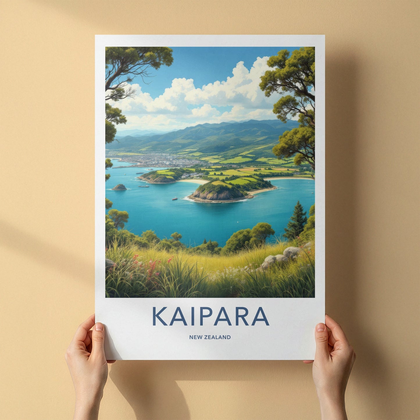 Kaipara Poster - New Zealand Wall Art - Coastal Bay Vista Home Decor
