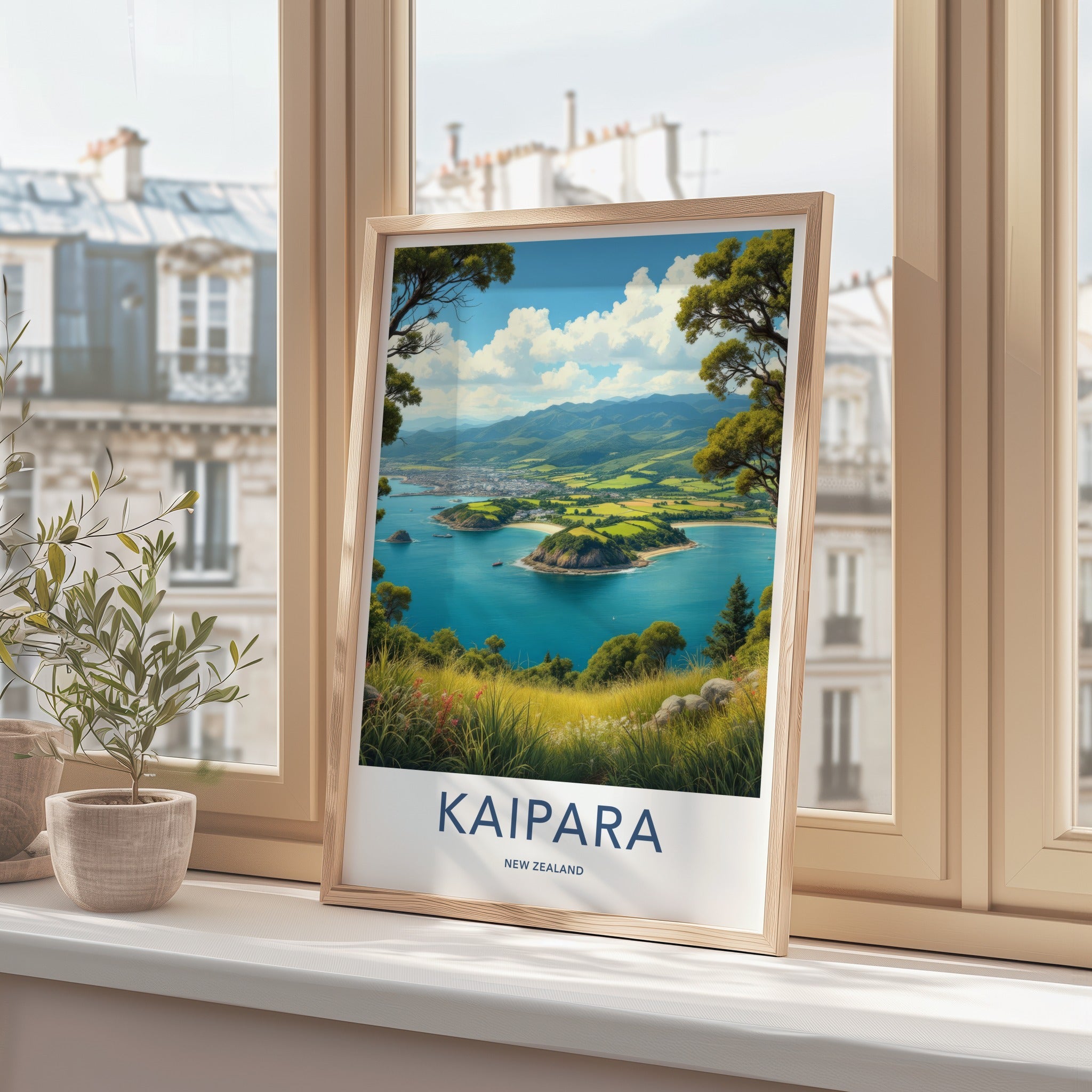 Kaipara Poster - New Zealand Wall Art - Coastal Bay Vista Home Decor