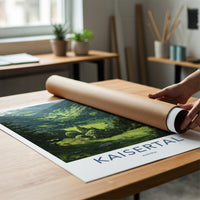 Kaisertal Poster - Austria Travel Art - Green Valley Houses Home Decor