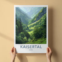 Kaisertal Poster - Austria Wall Art - Lush Mountain Valley Home Decor
