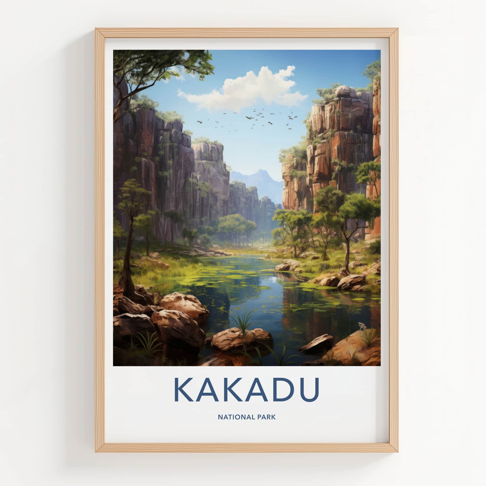 Kakadu National Park Poster - Australia Travel Art - Canyon River Landscape Home Decor