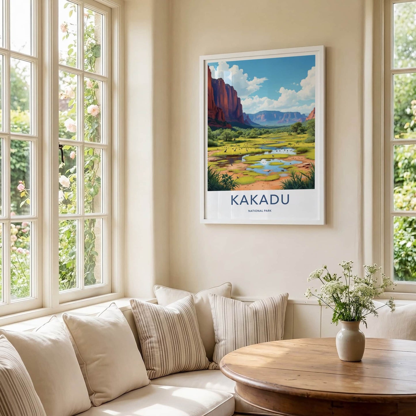 Kakadu National Park Poster - Australia Travel Art - Green Wetlands Valley Home Decor