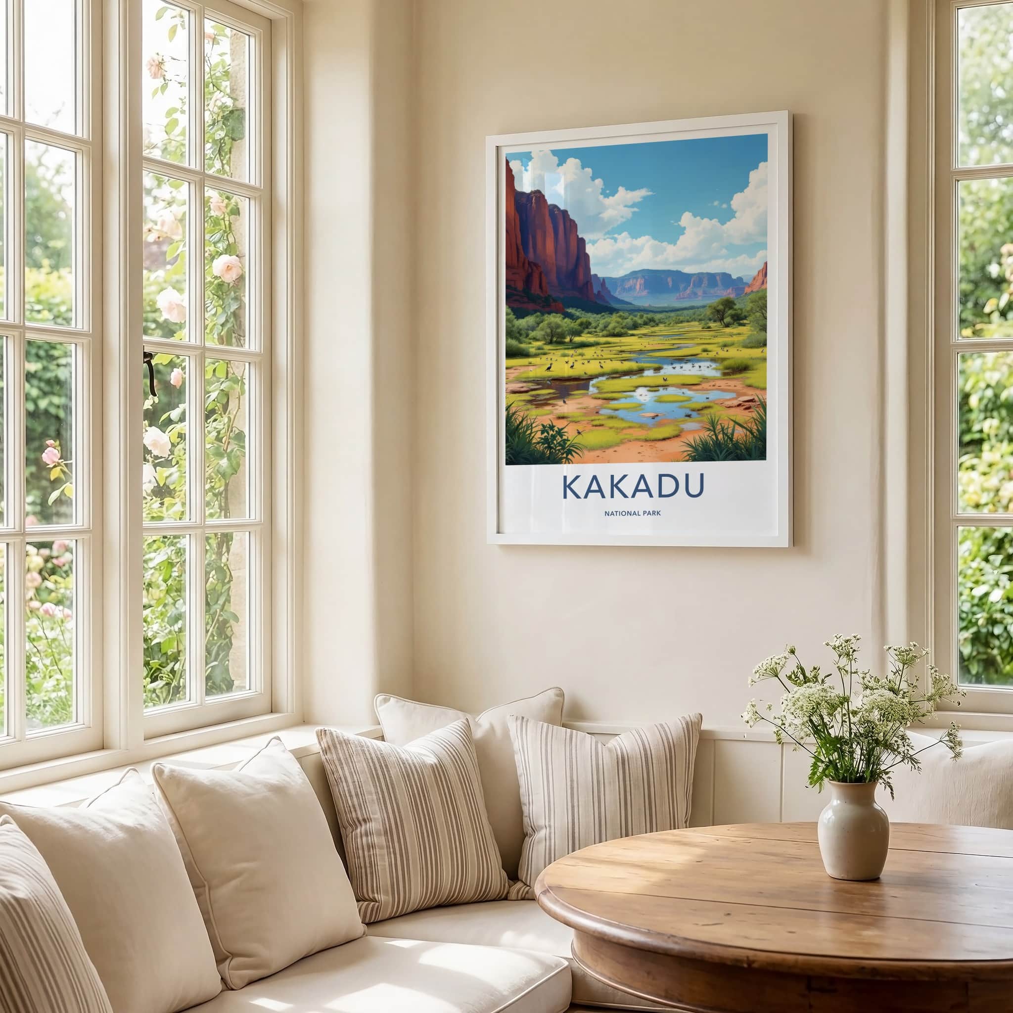 Kakadu National Park Poster - Australia Travel Art - Green Wetlands Valley Home Decor