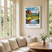 Kakadu National Park Poster - Australia Travel Art - Red Cliffs Wetlands Home Decor