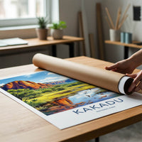 Kakadu National Park Poster - Australia Travel Art - Red Cliffs Wetlands Home Decor