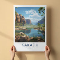 Kakadu National Park Poster - Australia Travel Art - Rocky Gorge Lake Home Decor