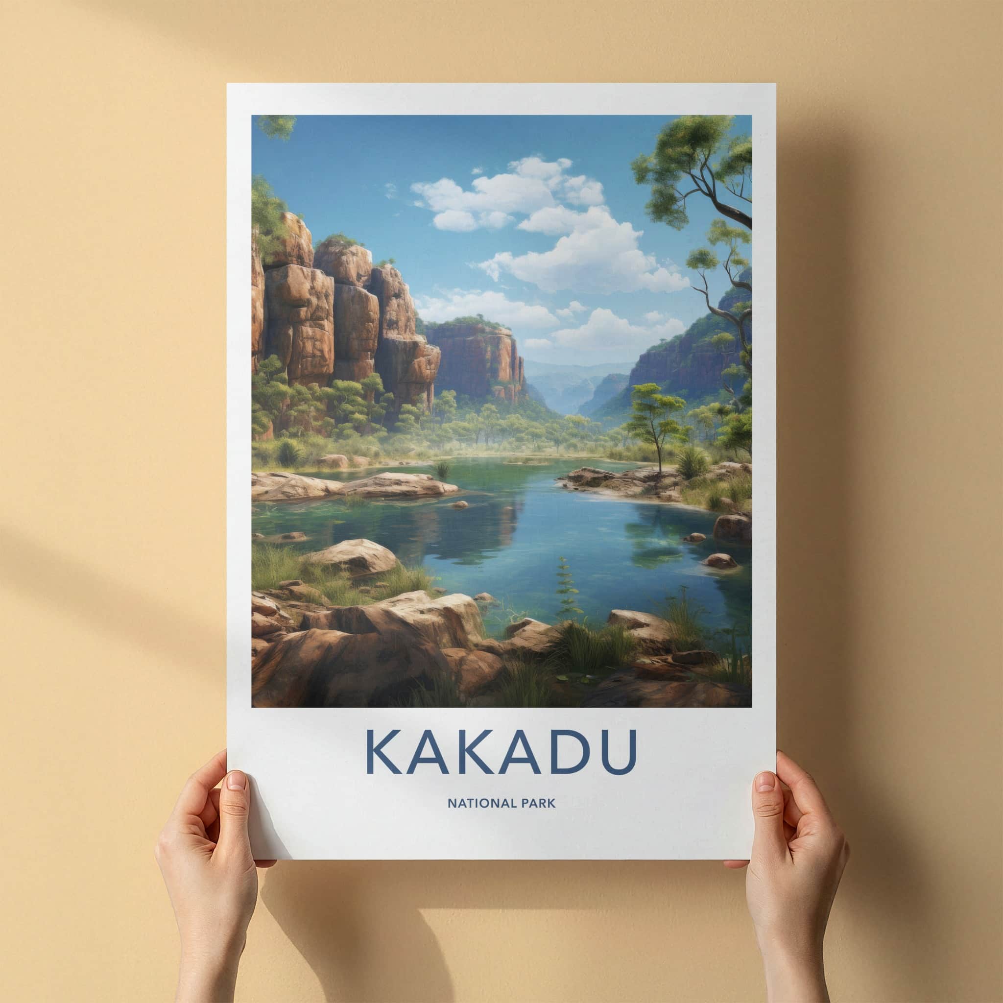 Kakadu National Park Poster - Australia Travel Art - Rocky Gorge Lake Home Decor