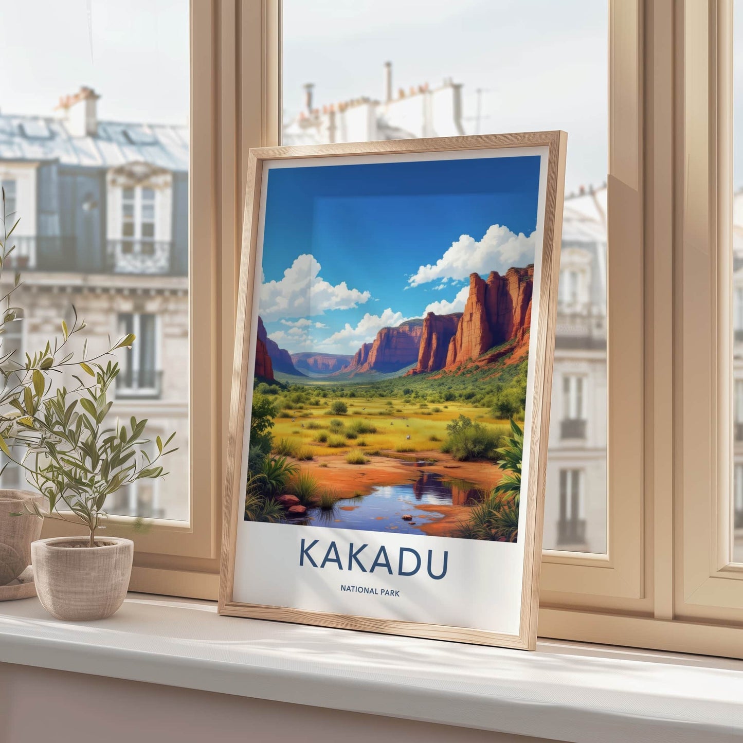 Kakadu National Park Poster - Australia Travel Art - Vibrant Canyon Stream Home Decor