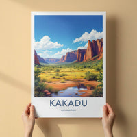 Kakadu National Park Poster - Australia Travel Art - Vibrant Canyon Stream Home Decor