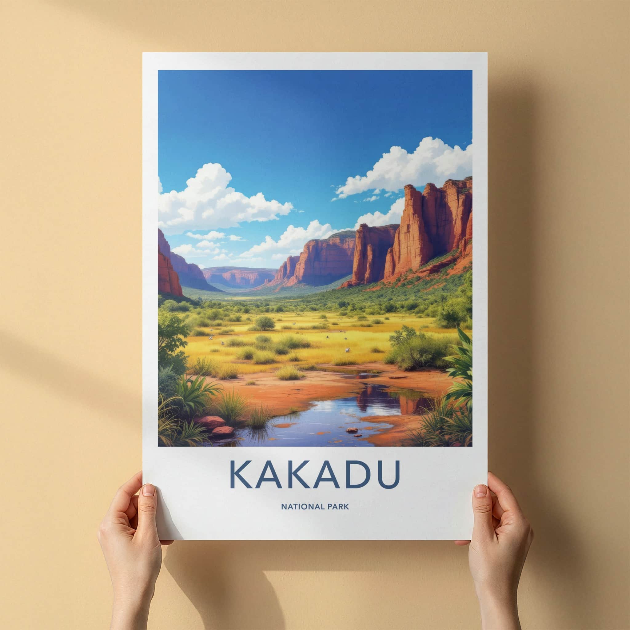 Kakadu National Park Poster - Australia Travel Art - Vibrant Canyon Stream Home Decor