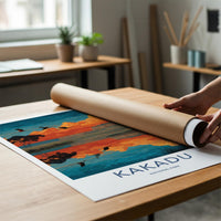 Kakadu National Park Poster - Australia Wall Art - Orange Sky Cliffs Gift