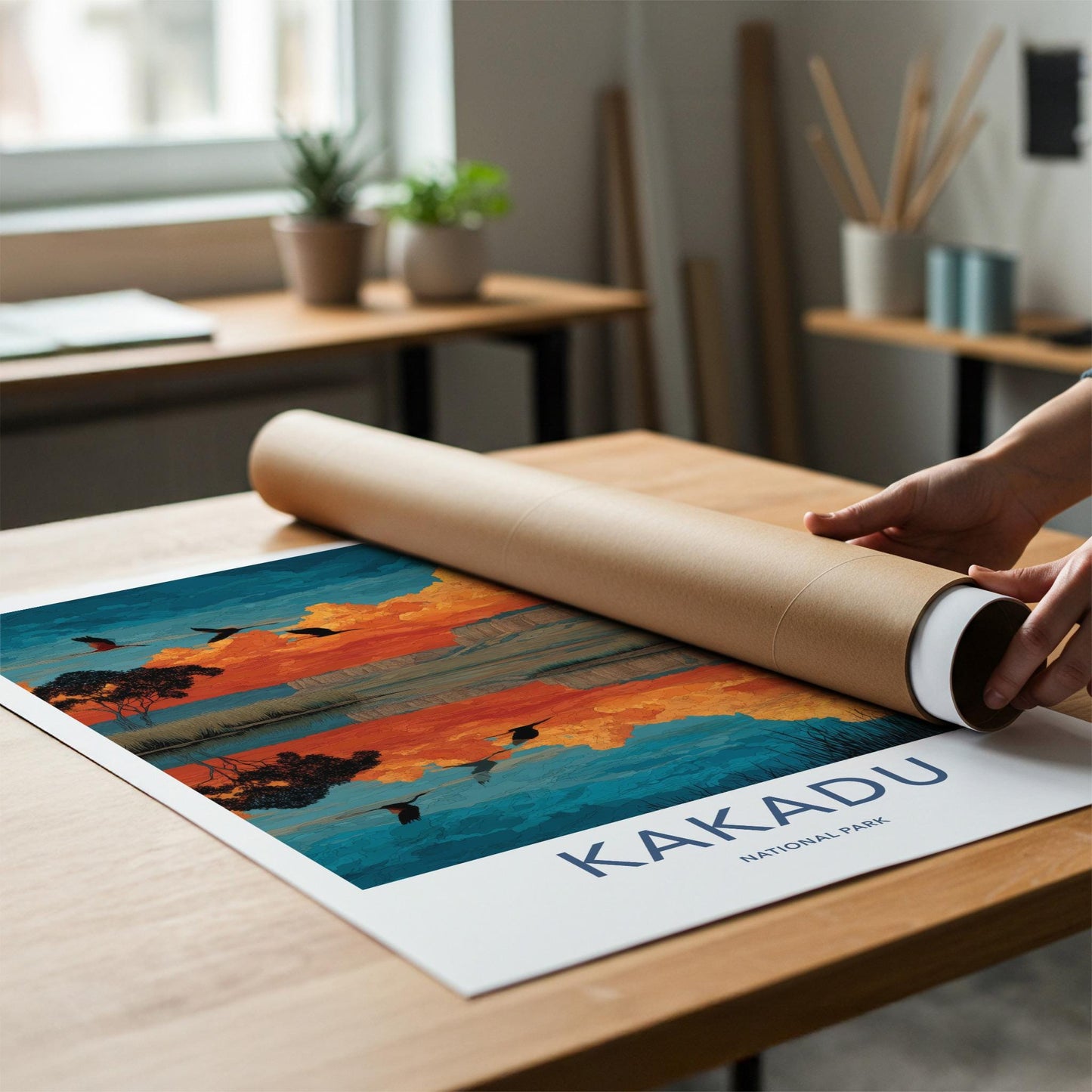 Kakadu National Park Poster - Australia Wall Art - Orange Sky Cliffs Gift
