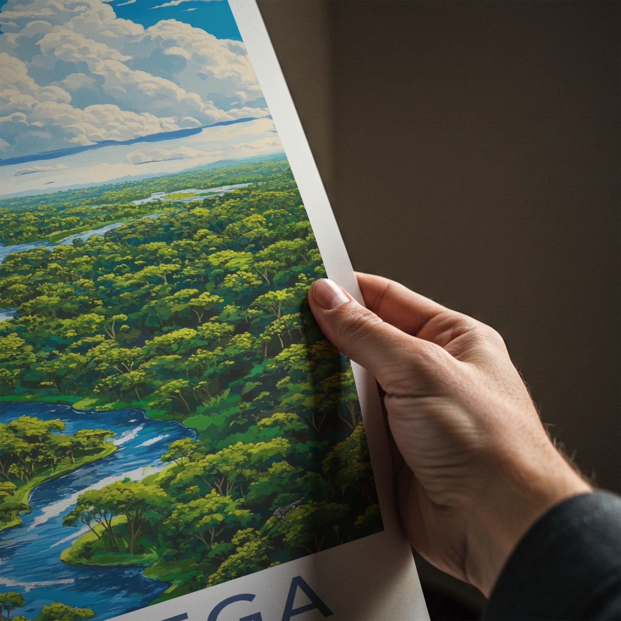 Kakamega Poster - Kenya Travel Art - Winding Forest River Home Decor