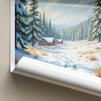 Kakslauttanen Poster - Finland Travel Art - Snowy Forest Cabins Wall Decor