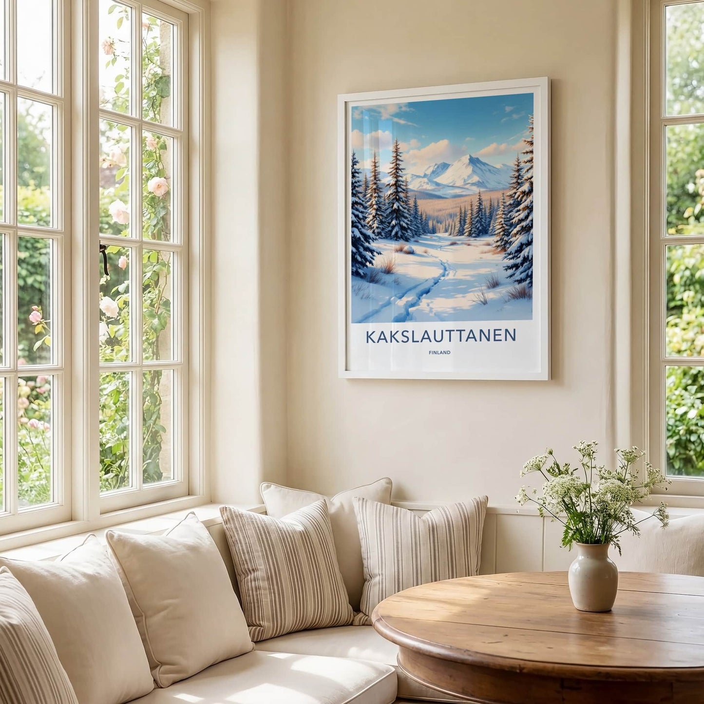 Kakslauttanen Poster - Finland Wall Art - Winter Forest Path Home Decor