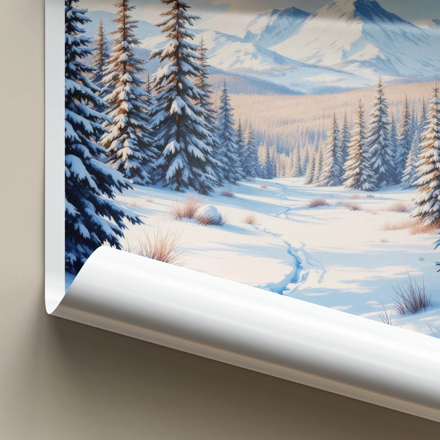 Kakslauttanen Poster - Finland Wall Art - Winter Forest Path Home Decor